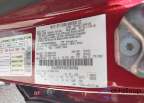 2014 Ford Fusion Titanium z USA, uszkodzony, nr VIN 3FA6P0K94ER386906